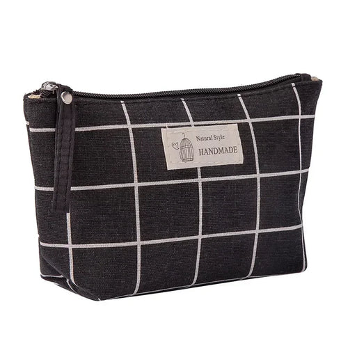 Fashion Printed Canvas Cosmetic Bag for Makeup Storage Travel Small Make Up Bags Organizer Women's Lipstick Bag
